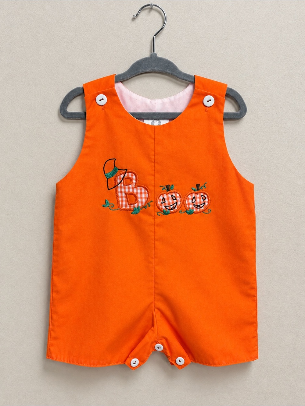 The Proper Peony Orange Boo Pumpkin Patch Jon Jon - 18 month